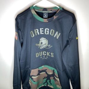 Nike Men's College Oregon Ducks Military Camo Sweatshirt Brand New Size L